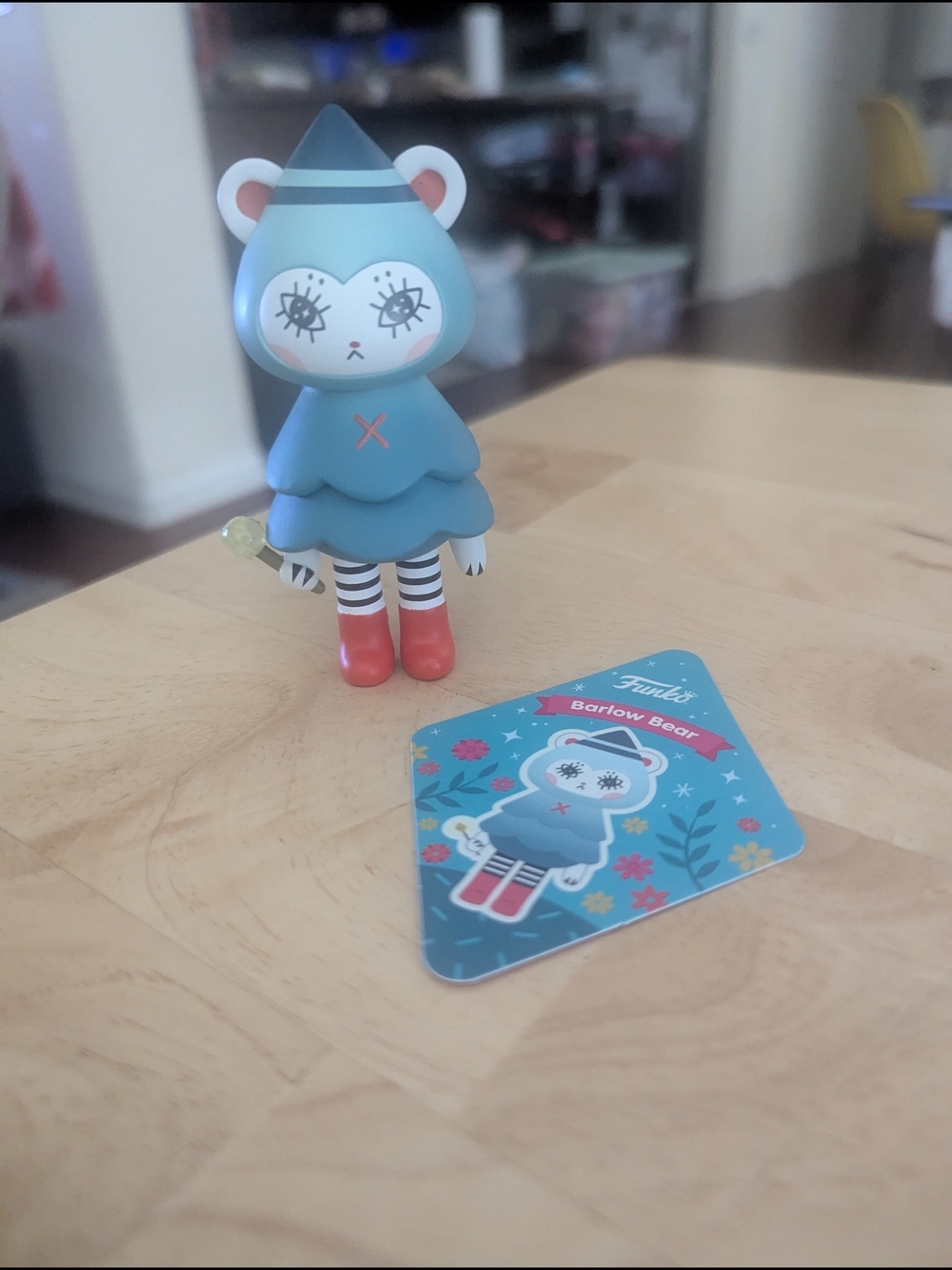 Funko Wonder Club x Andrea Kang Barlow Bear Vinyl Figure – Teal with Red Boots